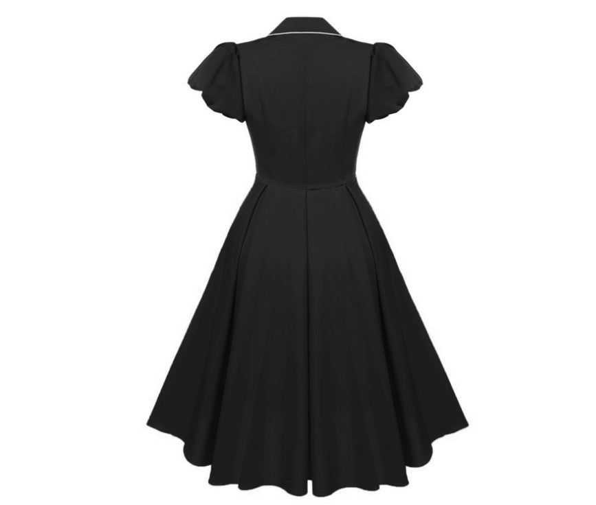 Vintage Preppy Kleid Schwarz