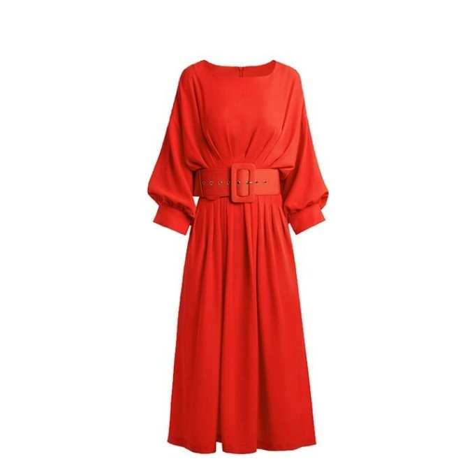 Rotes hochwertiges Vintage-Kleid