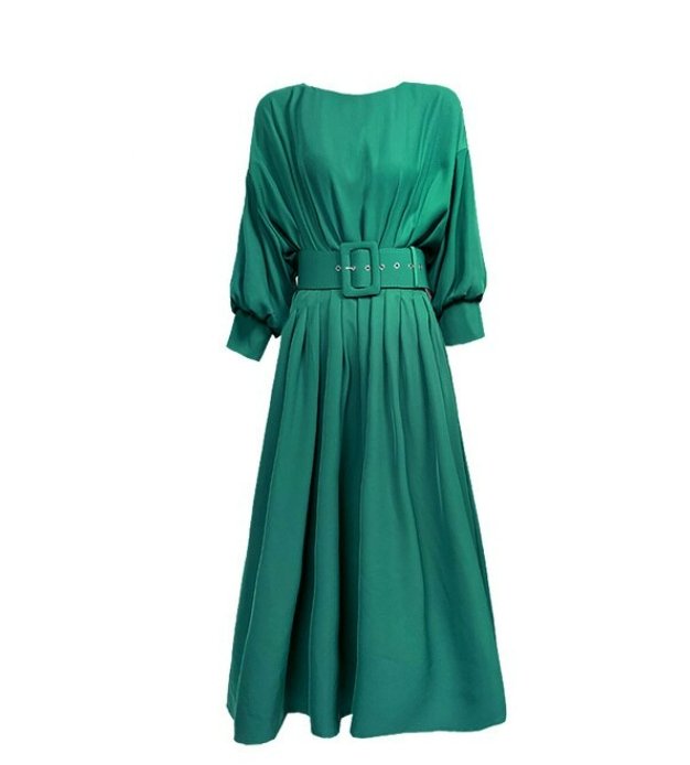 Grünes Qualitäts-Vintage-Kleid