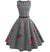 Schwarz-weiß gestreiftes Vintage-Kleid