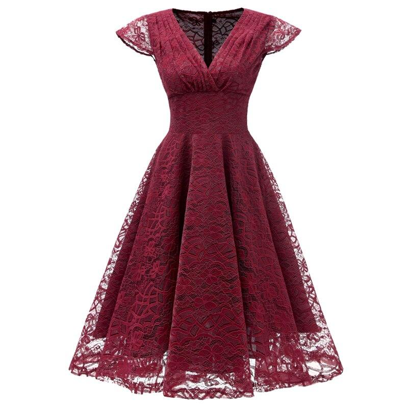 Rotes Vintage-Empfangskleid