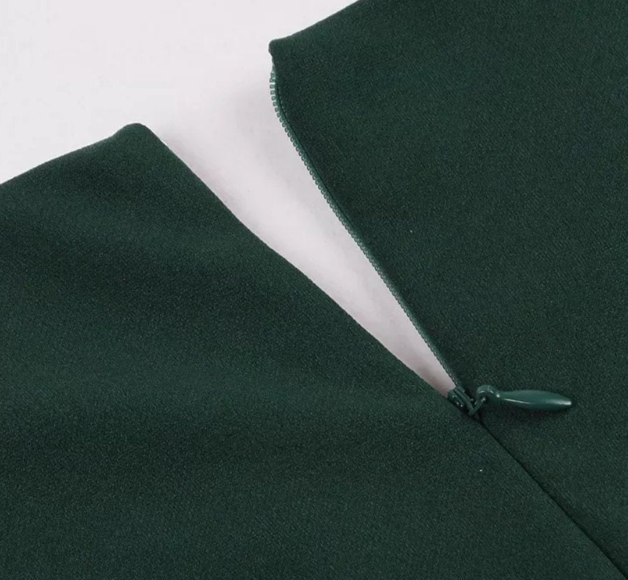 Vintage Grünes Empfangskleid