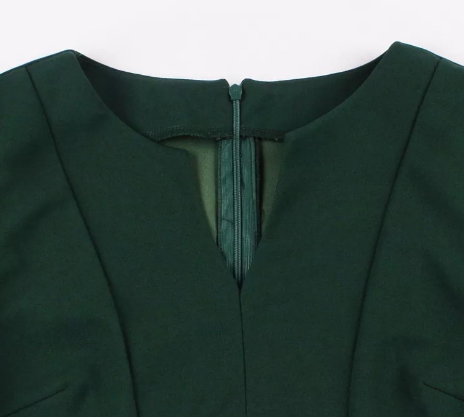 Vintage Grünes Empfangskleid