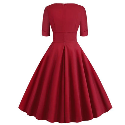 Vintage 50er Jahre Rockabilly Kleid Carmine