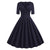 Vintage 50er Jahre Rockabilly Kleid Marineblau