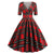 Vintage Rockabilly 50er Jahre Tartan Rotes Kleid