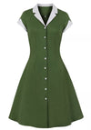 Vintage 50er Jahre Rockabilly Kleid Grün