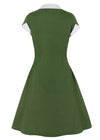 Vintage 50er Jahre Rockabilly Kleid Grün