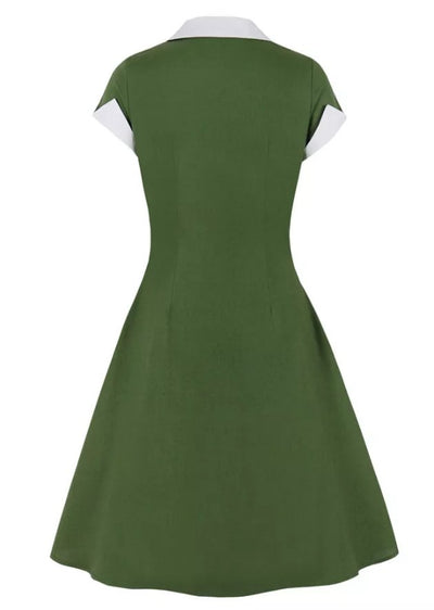 Vintage 50er Jahre Rockabilly Kleid Grün