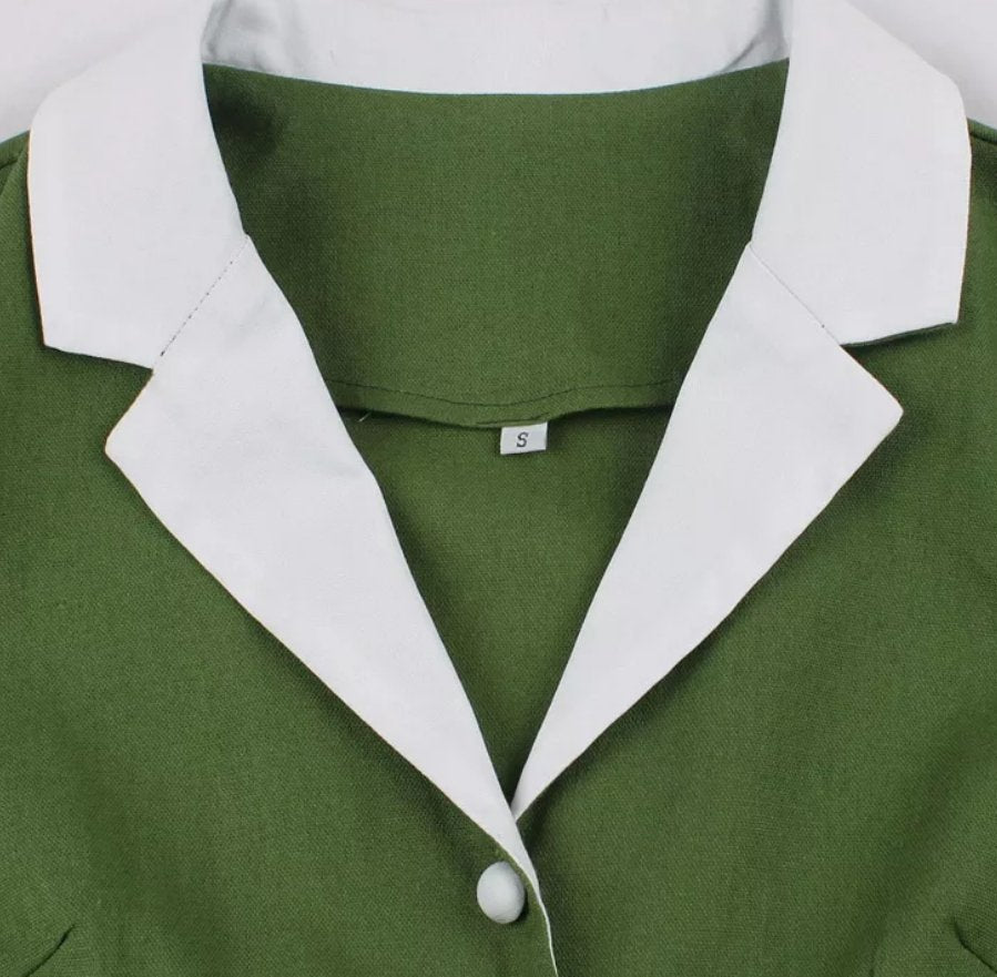 Vintage 50er Jahre Rockabilly Kleid Grün