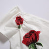 Weißes Spitzen-Rockabilly-Vintage-Kleid