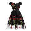 Vintage Rockabilly Spitzenkleid Schwarz