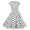 Schwarz-weißes romantisches Vintage-Kleid