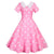 Vintage rosa Kleid mit weißen Punkten