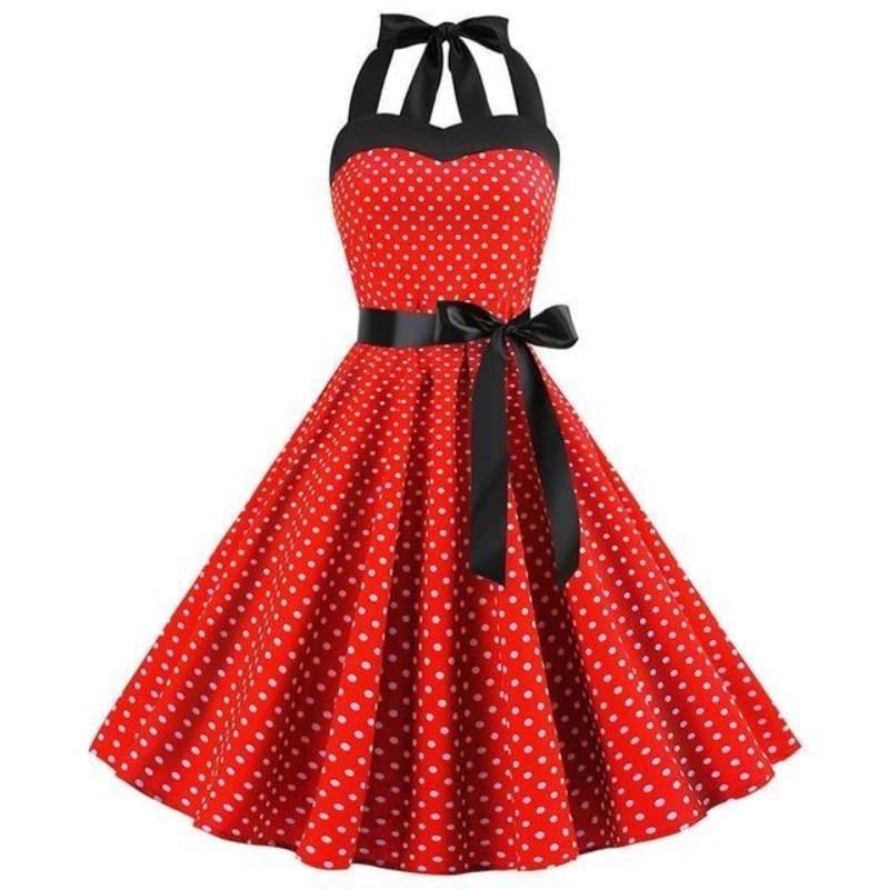 Rotes Vintage-Kleid