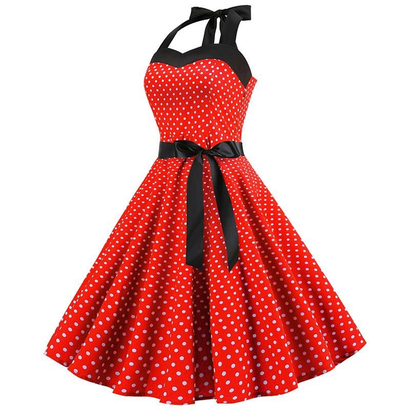 Rotes Vintage-Kleid