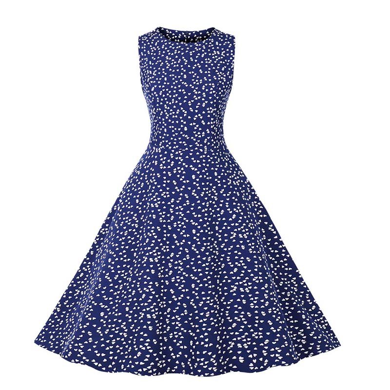 Herzblaues Vintage-Kleid