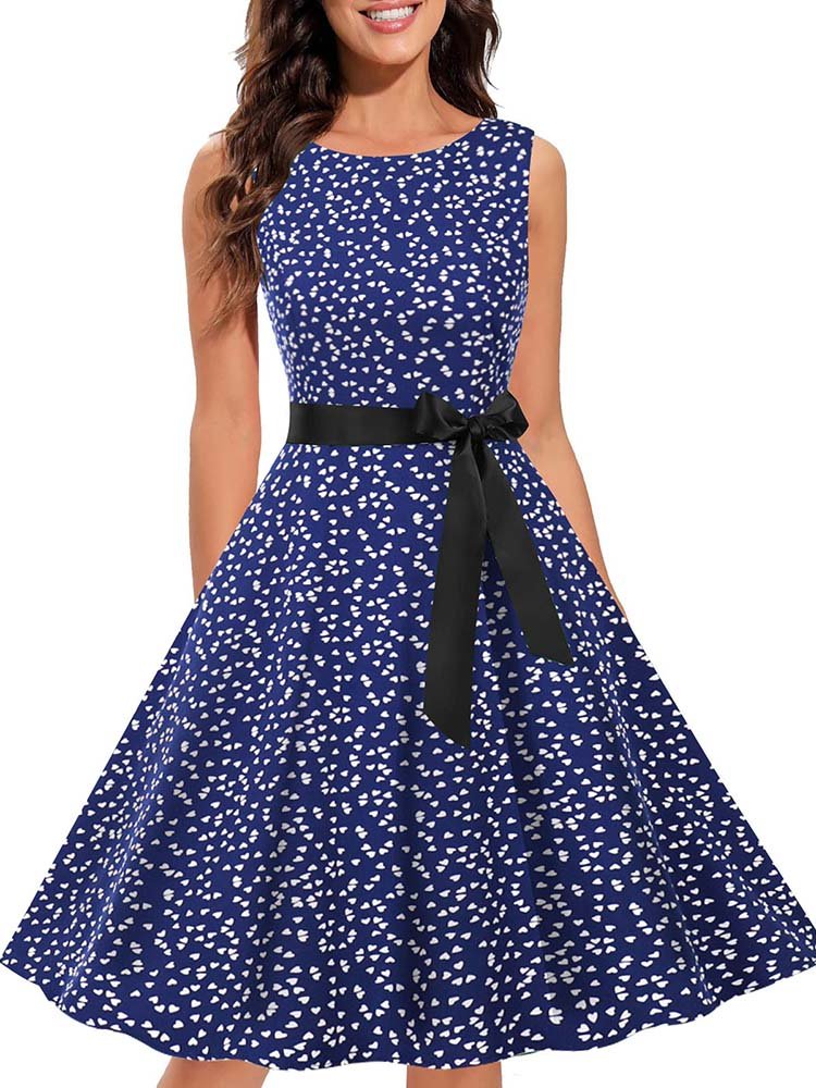 Herzblaues Vintage-Kleid