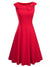 Rotes Vintage-Kleid mit Umlegekragen