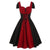 Vintage rotes und schwarzes Spitzenkleid