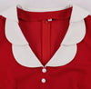 Leidenschaftliches rotes Vintage-Kleid