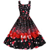 Valentinstag-Herzen-Vintage-Kleid