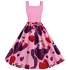 Vintage Rosa Valentinstagskleid