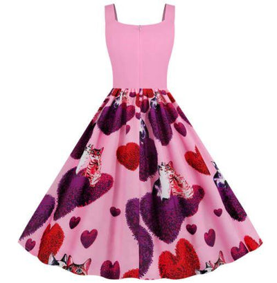 Vintage Rosa Valentinstagskleid