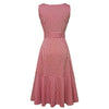 Rotes ärmelloses Vintage-Kleid