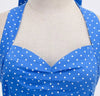 Blaues Vintage Sexy Pin-Up-Kleid