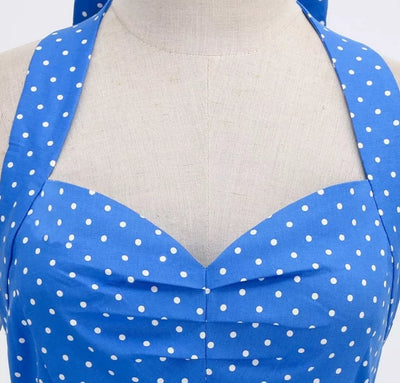 Blaues Vintage Sexy Pin-Up-Kleid