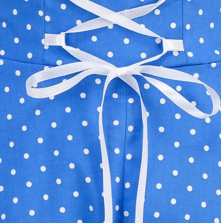 Blaues Vintage Sexy Pin-Up-Kleid