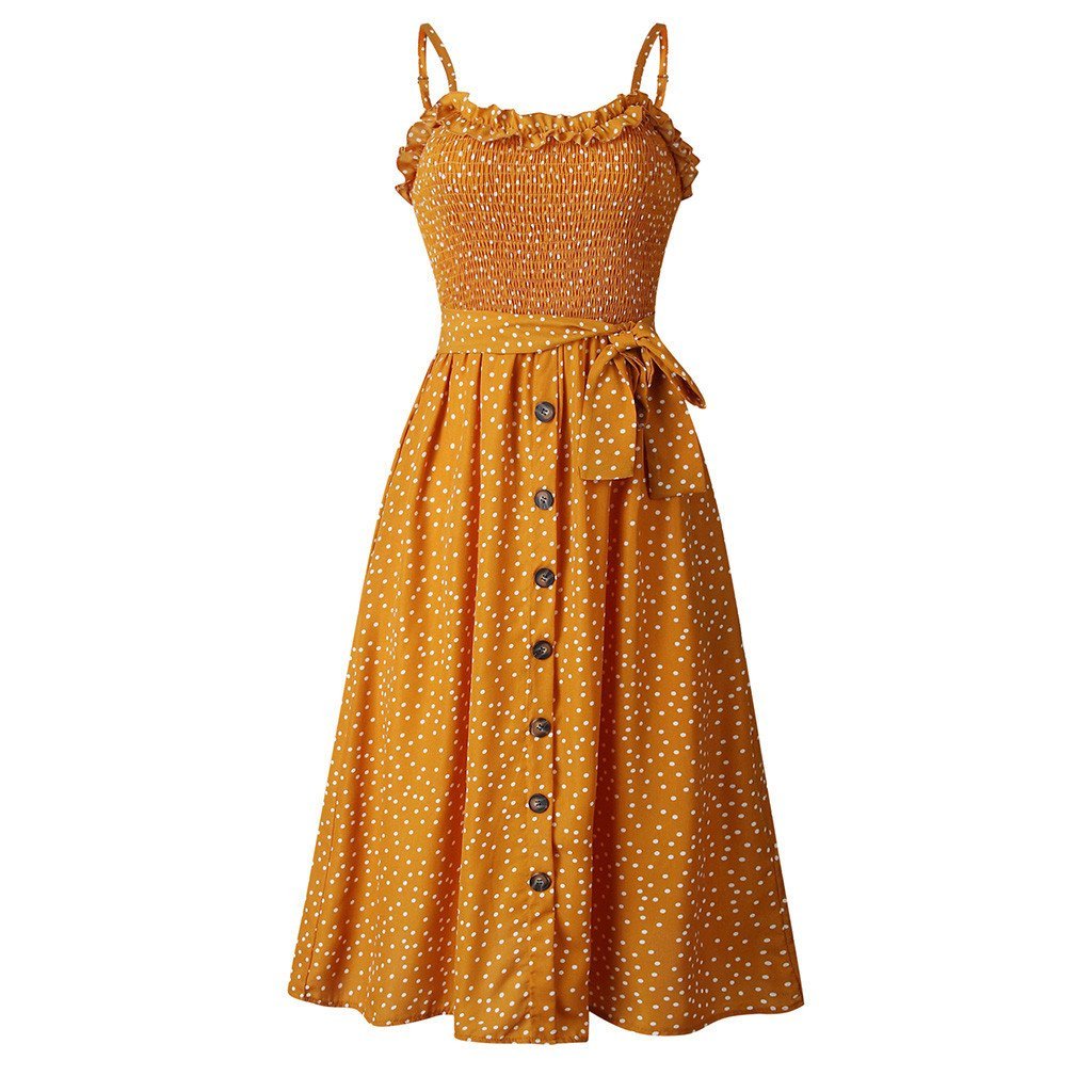Gelbes Vintage-60er-Jahre-Kleid
