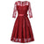 Rotes Vintage-Abendkleid mit langen Ärmeln