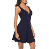 Marineblaues Vintage-Swingkleid