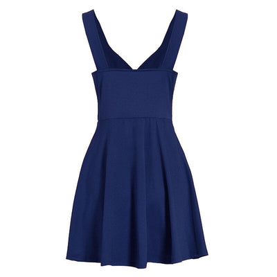 Marineblaues Vintage-Swingkleid