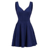 Marineblaues Vintage-Swingkleid