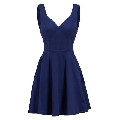 Marineblaues Vintage-Swingkleid