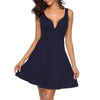 Marineblaues Vintage-Swingkleid
