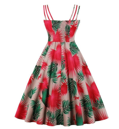 Federschwingendes Vintage-Kleid