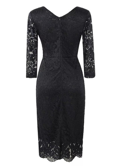 Schwarzes maßgeschneidertes Vintage-Kleid
