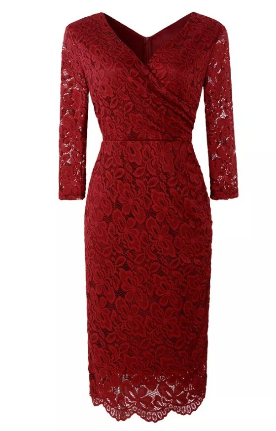 Roter Anzug Vintage Kleid
