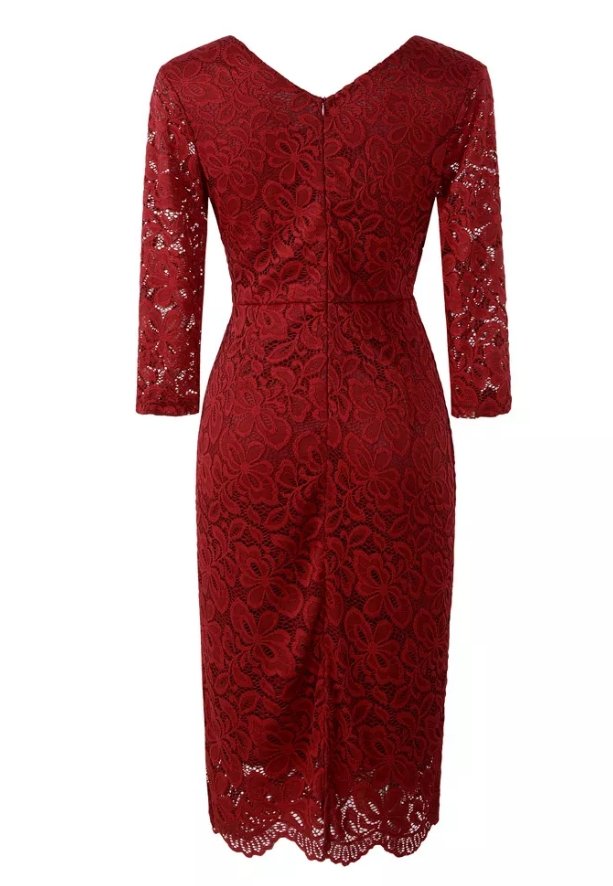 Roter Anzug Vintage Kleid