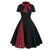 Schwarzes Tartan-Vintage-Kleid