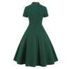Grünes Tartan-Vintage-Kleid