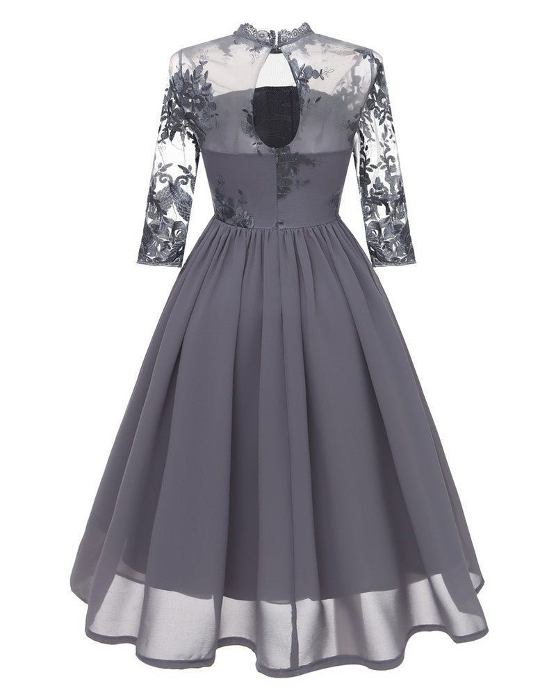 Trendiges Vintage-Kleid Grau