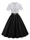 Trendiges Vintage-Kleid Schwarz