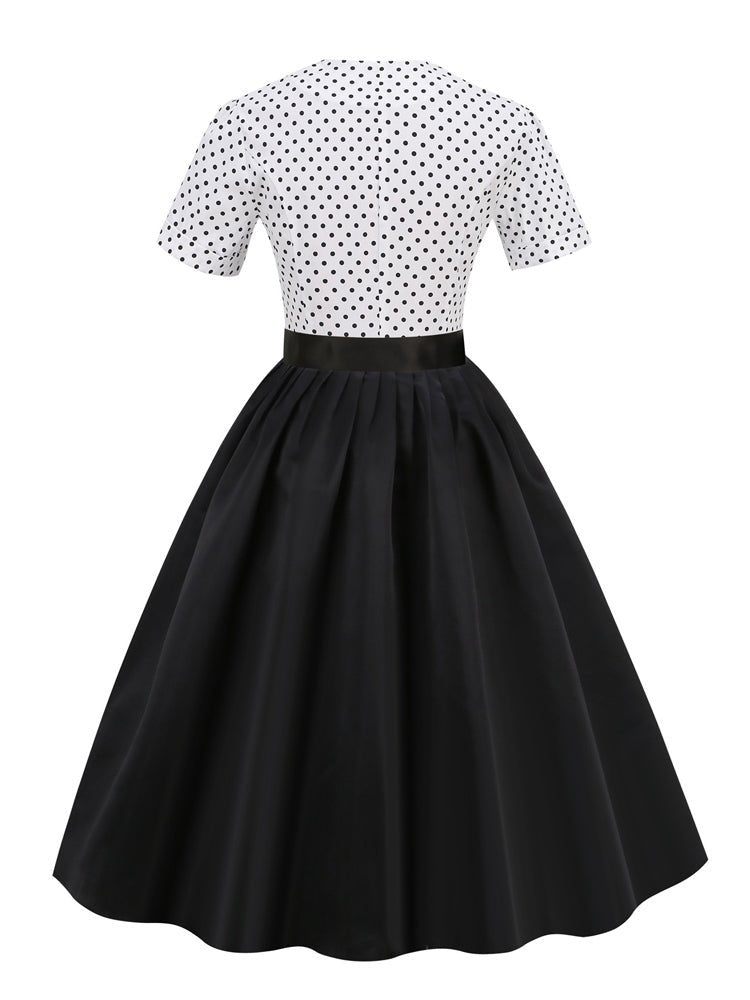 Trendiges Vintage-Kleid Schwarz
