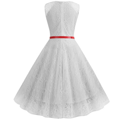 Vintage Trapezkleid Weiß