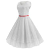 Vintage Trapezkleid Weiß